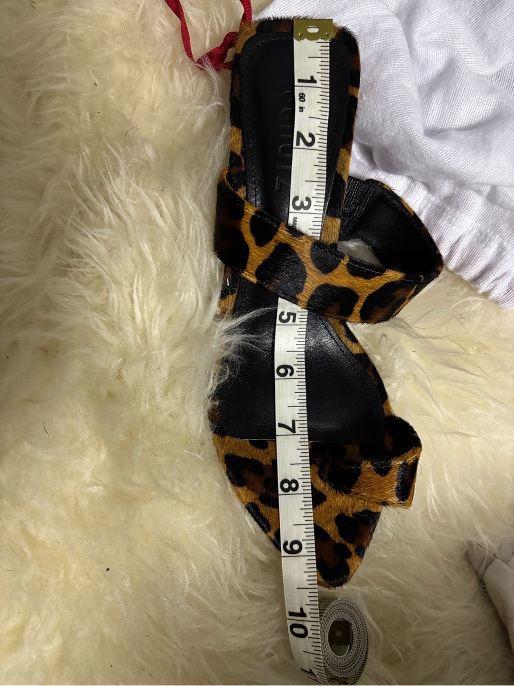 SCHUTZ Leopard-Print Pointed Toe Slide Mules - Brown/Black. Available in sz 6.5. - Picture 6 of 6
